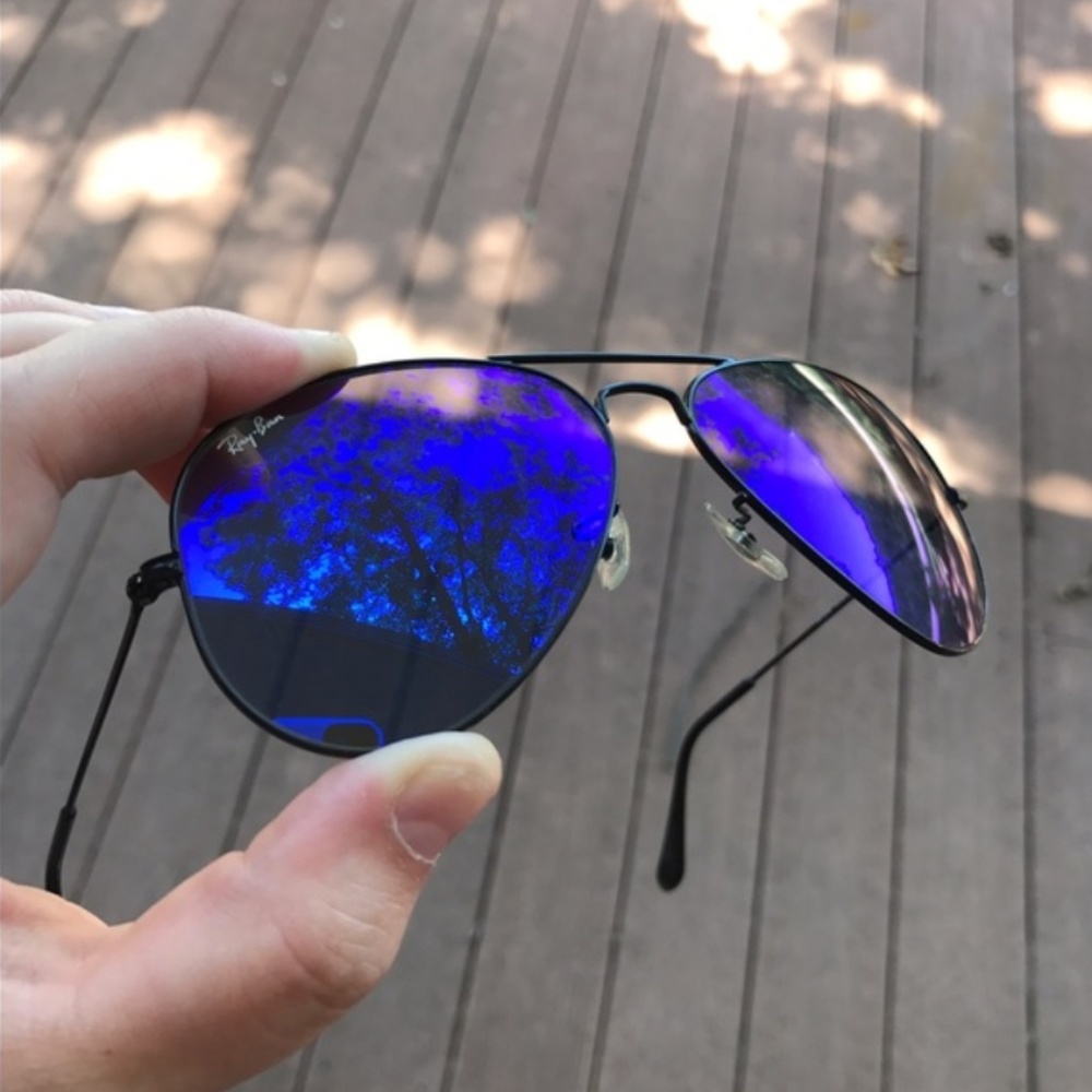 Like New Rayban Aviator Custom Sunglasses